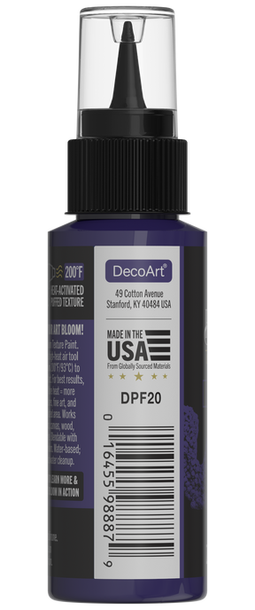 Retique It® Bloom Texture Paint 4-pack in Royal Orchid with textured finish, shown on wall surface in a home interior setting.