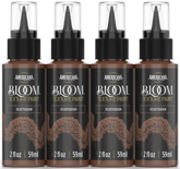 Retique It Bloom Texture Paint 4-pack in Hearthgrain finish, showing textured paint cans and color swatches.