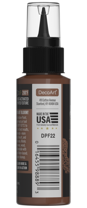 Retique It® Bloom Texture Paint 4-pack in Hearthgrain finish, showing textured paint swatches and background for wall decor.