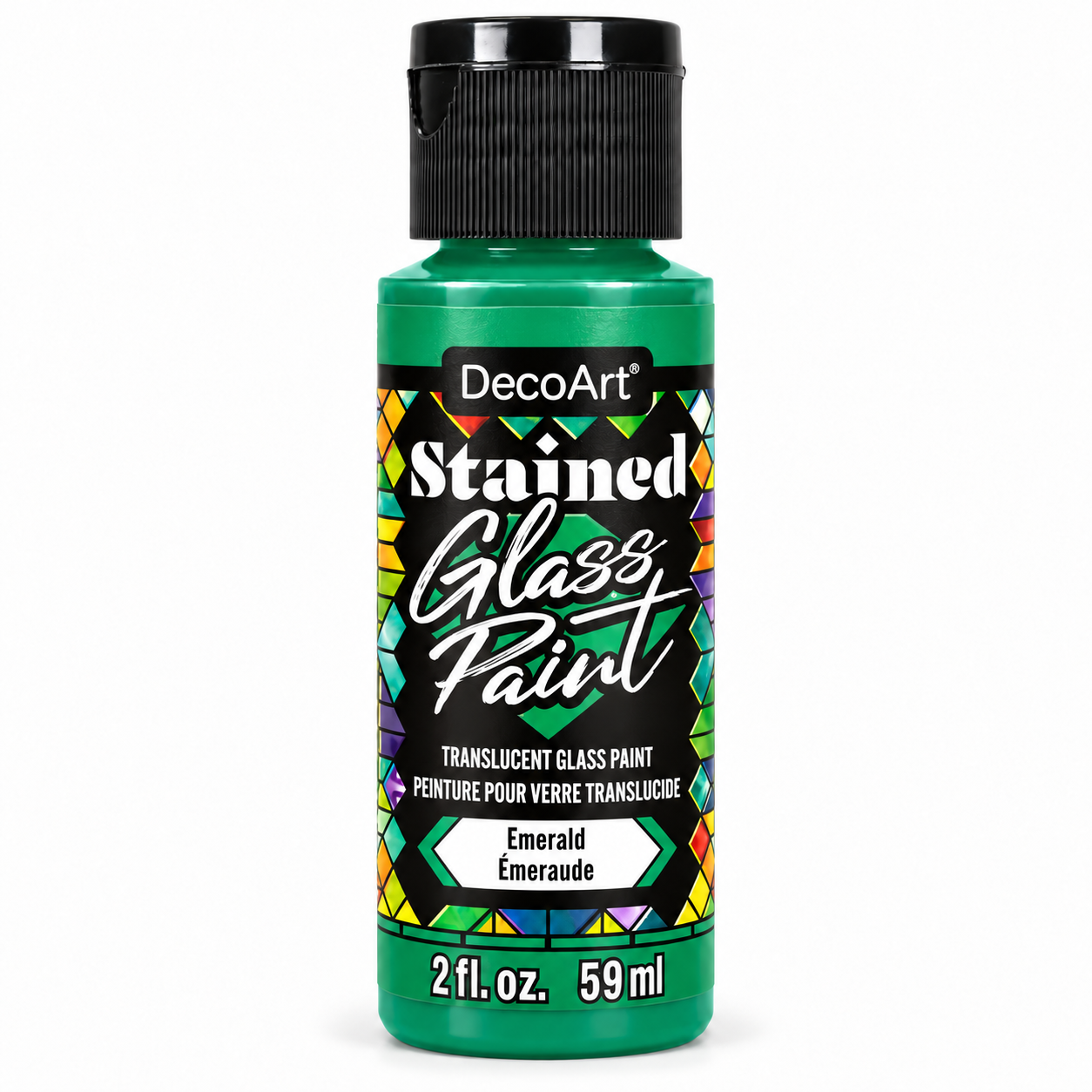 DecoArt Stained Glass Paint in Emerald, 2 oz bottle