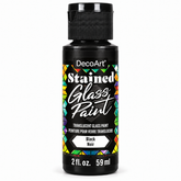 DecoArt Stained Glass Paint in Black, 2 oz bottle