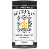 Retique It Furniture & Cabinet Paint in Twilight, 32 fl. oz. container with a black lid.