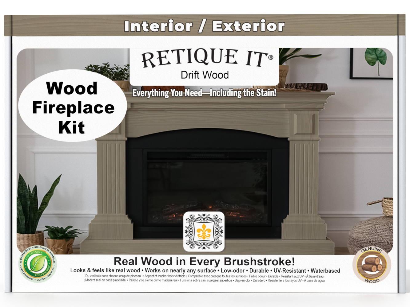 Fireplace Wood'n Finish Kit (Full Fireplace) - Drift Wood
