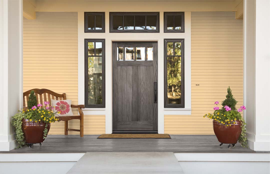 Retique It Wood'n Finish Kit in Harbor Gray for interior doors, featuring a grained wood effect and top coat application.