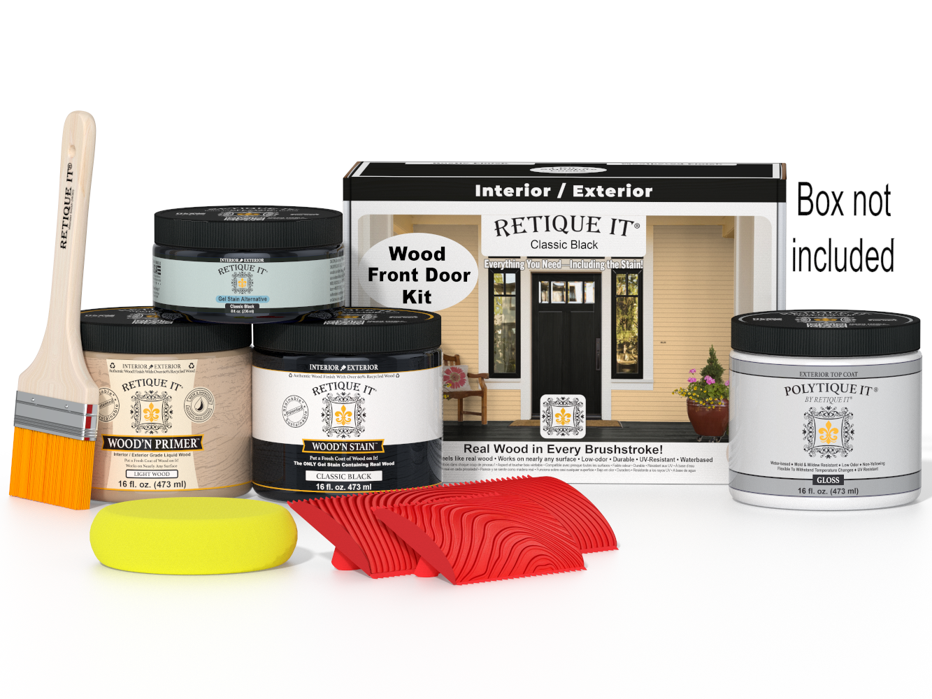 Wood'n Finish Front Door Kit - Classic Black