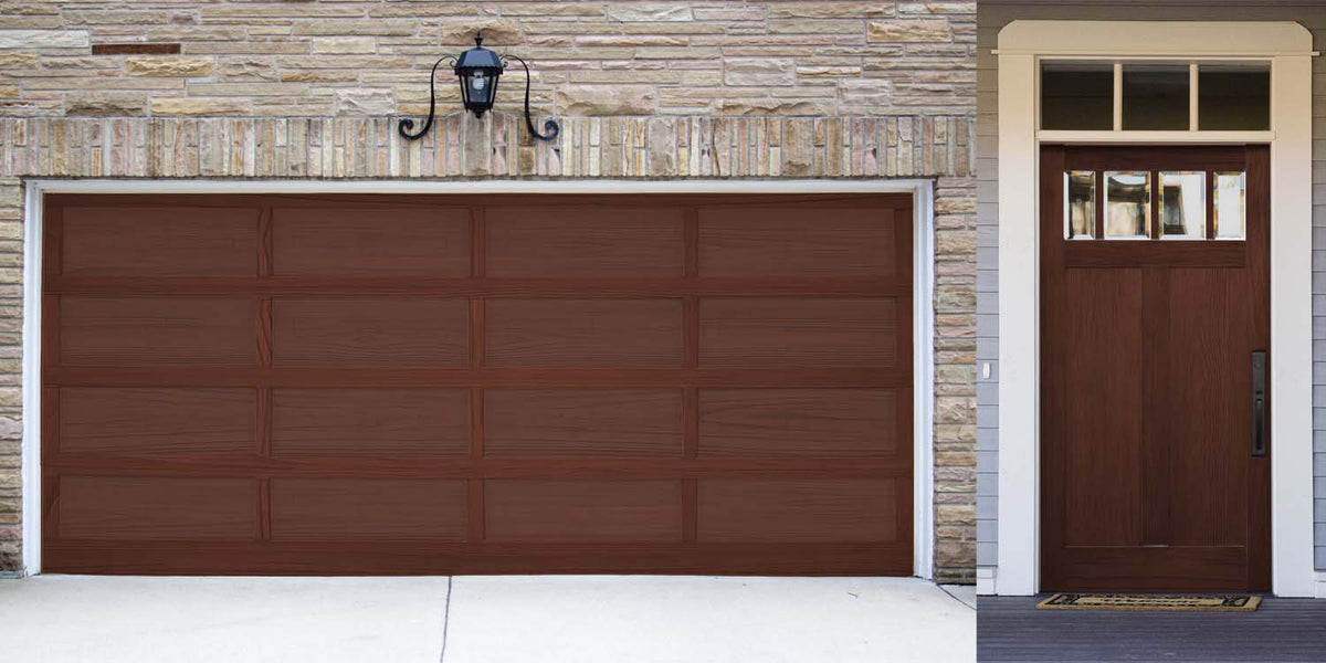 Wood'n Door Smooth Finish Kit (Front & Garage Door) - Red Mahogany