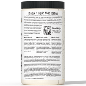 Retique It Liquid Wood Wood'n Primer in Bleached Wood finish, 32 fl oz, demonstrating the primer's smooth application on wood surfaces.