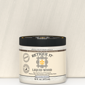 Retique It Liquid Wood Wood'n Primer in Bleached Wood finish, 16 fl oz, for priming surfaces with a natural, bleached wood look.