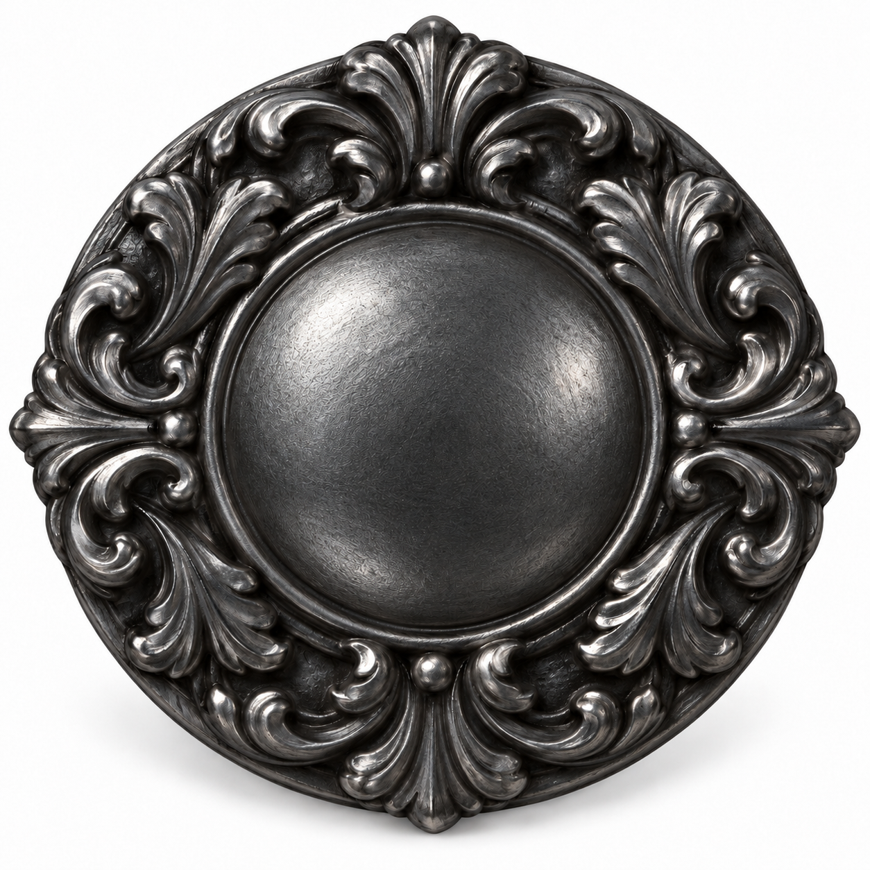 DecoArt Metallic Lustre Black Shimmer paint swatch in a rich black metallic finish