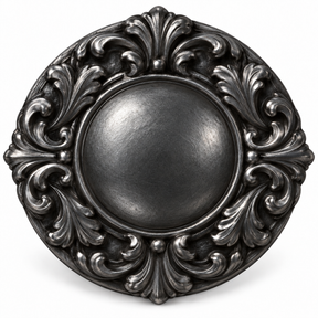 DecoArt Metallic Lustre Black Shimmer paint swatch in a rich black metallic finish