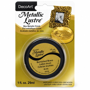 DecoArt Metallic Lustre Burnished Brass metallic finish craft paint jar