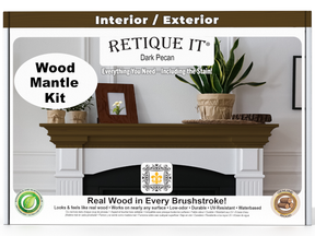 Fireplace Mantel Wood'n Finish Kit - Dark Pecan