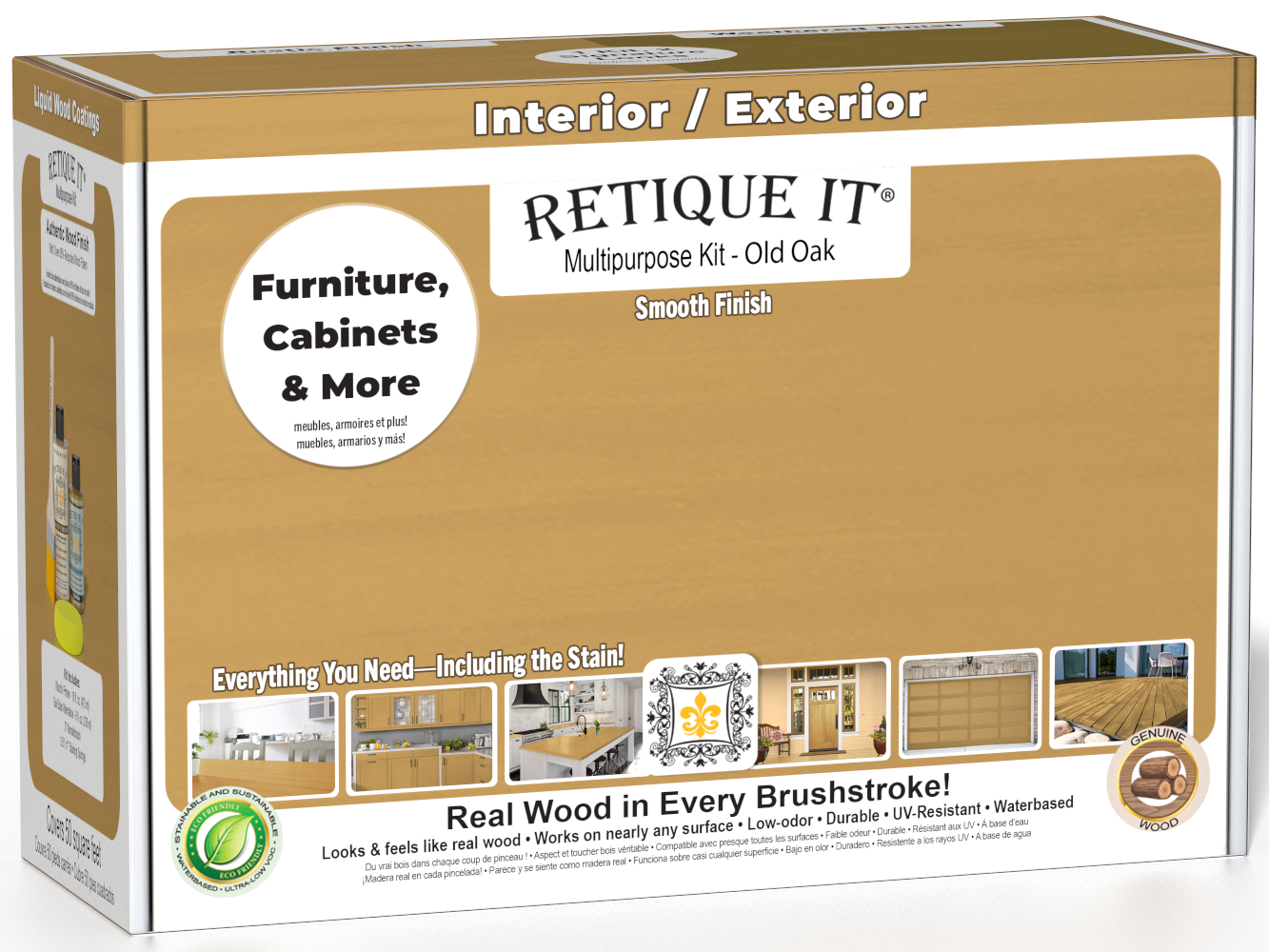 Multi-purpose Smooth Finish Kit - Old Oak - Exterior Top Coat