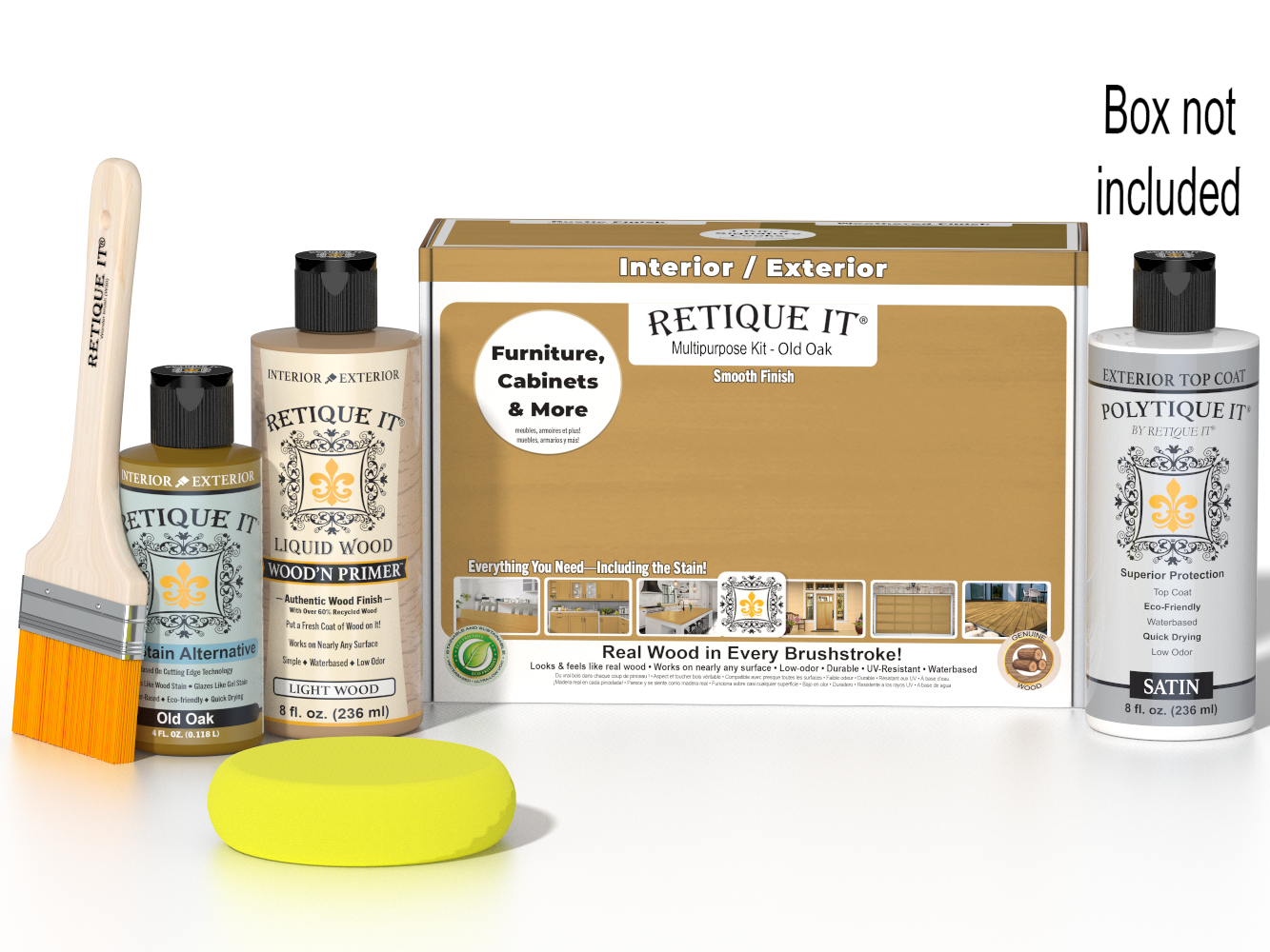 Multi-purpose Smooth Finish Kit - Old Oak - Exterior Top Coat