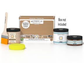Retique It® Multi-purpose Smooth Finish Kit in Pecan, interior top coat for wood furniture with smooth, even application.