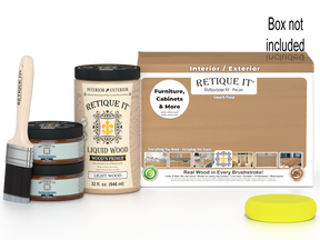 Large Pecan Wood'n Finish Kit by Retique It® with smooth finish, perfect for multi-purpose wood refinishing projects.