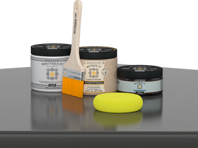 Wood'n Door Smooth Finish Kit - Charcoal — Gloss kit contents