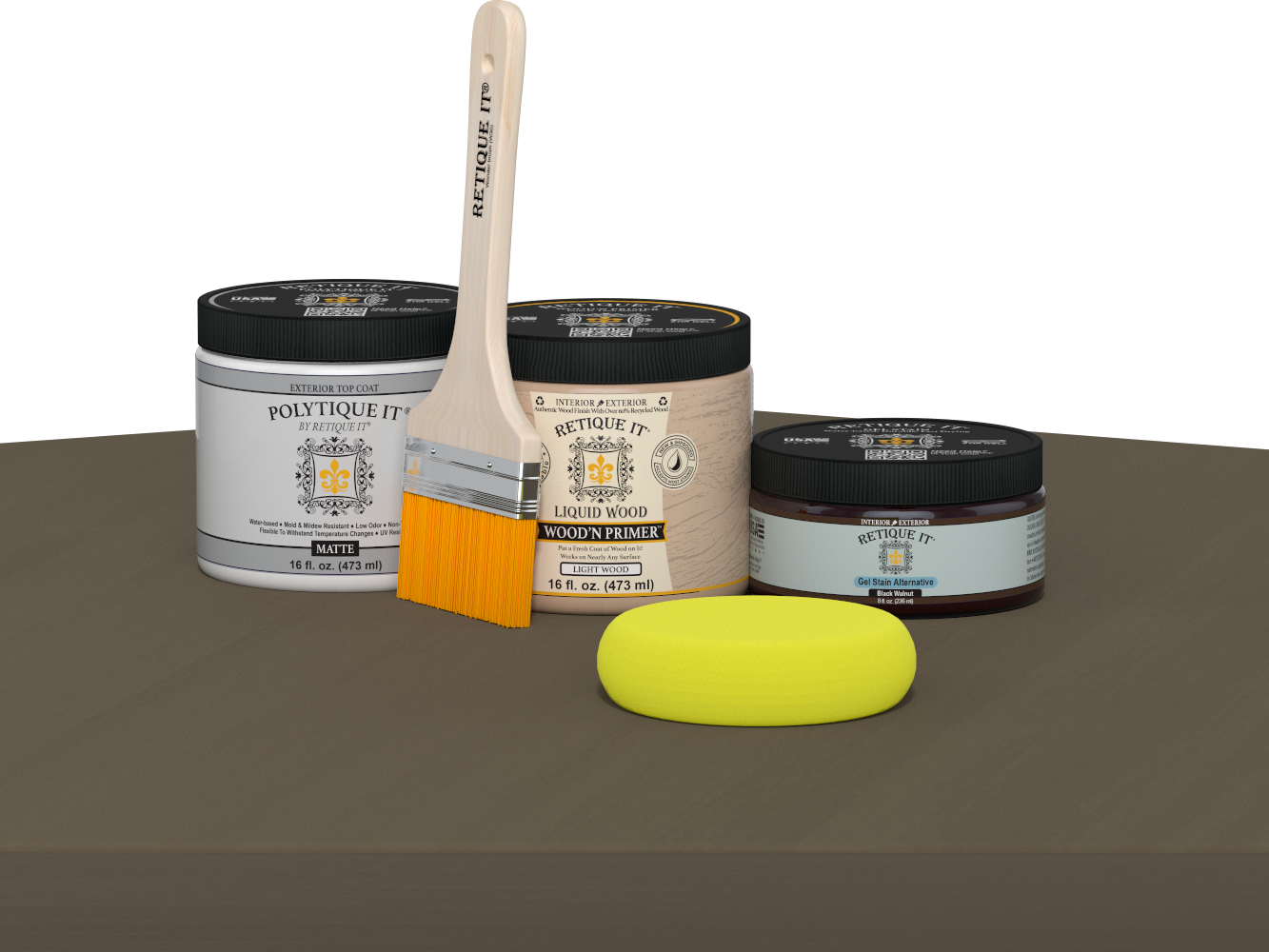 Multi-purpose Smooth Finish Kit (Med) - Black Walnut - Exterior Top Coat