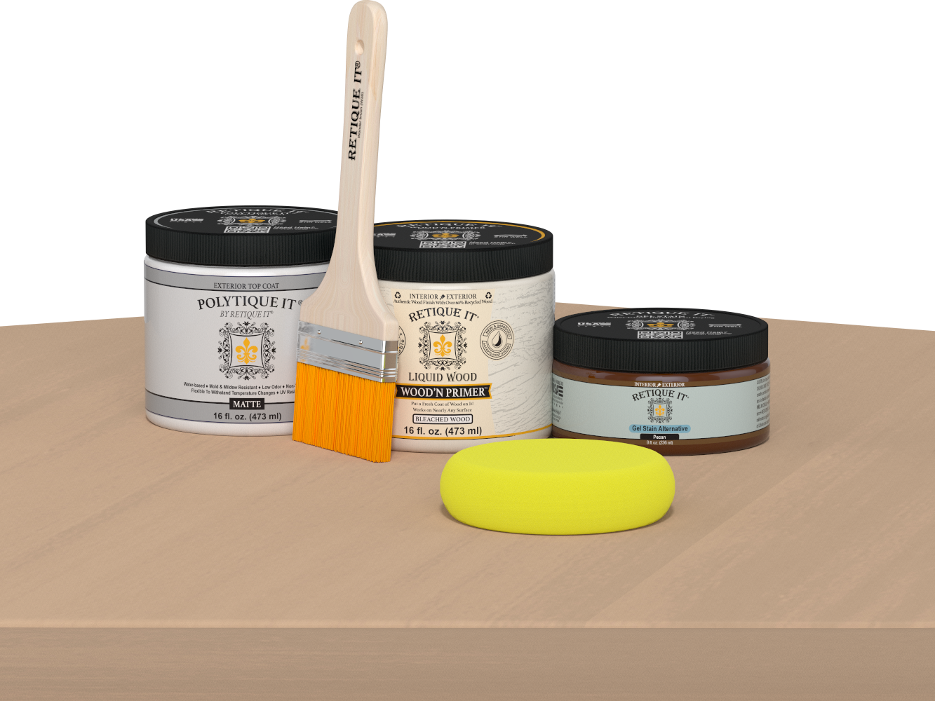 Multi-purpose Smooth Finish Kit (Med) - White Oak - Exterior Top Coat