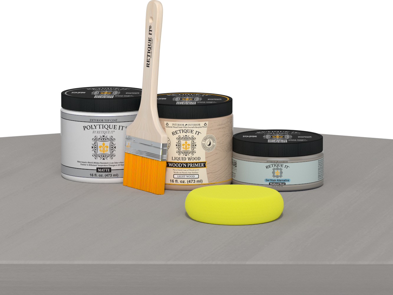 Multi-purpose Smooth Finish Kit (Med) - Weathered Wood - Exterior Top Coat