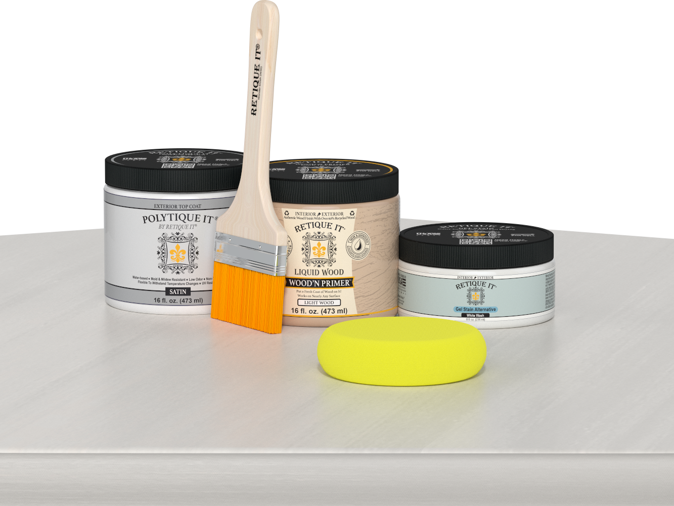 Multi-purpose Smooth Finish Kit (Med) - White Wash - Exterior Top Coat