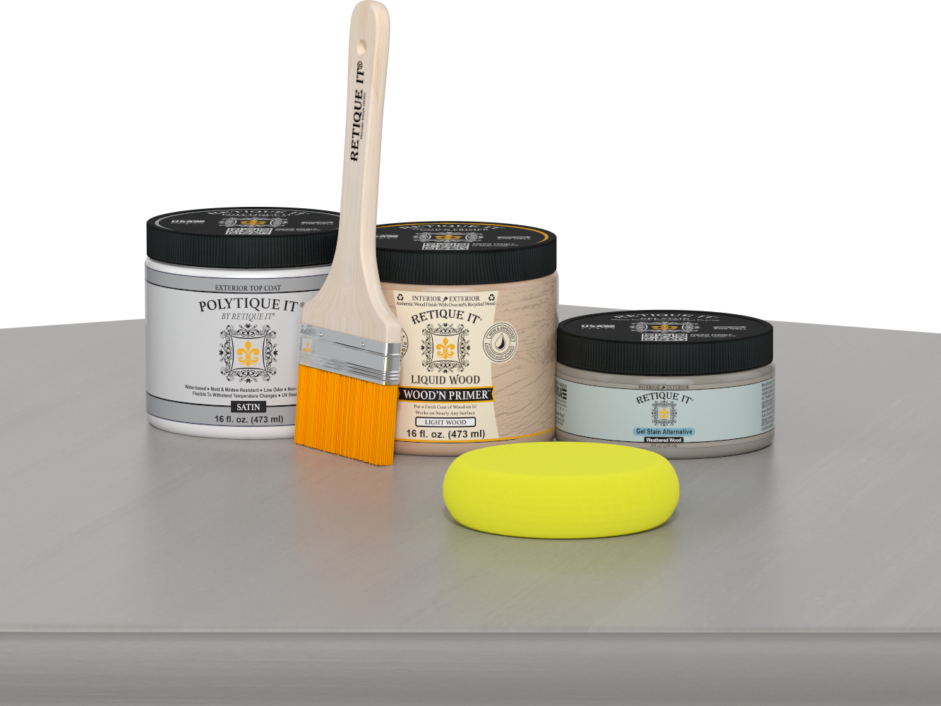 Multi-purpose Smooth Finish Kit (Med) - Weathered Wood - Exterior Top Coat