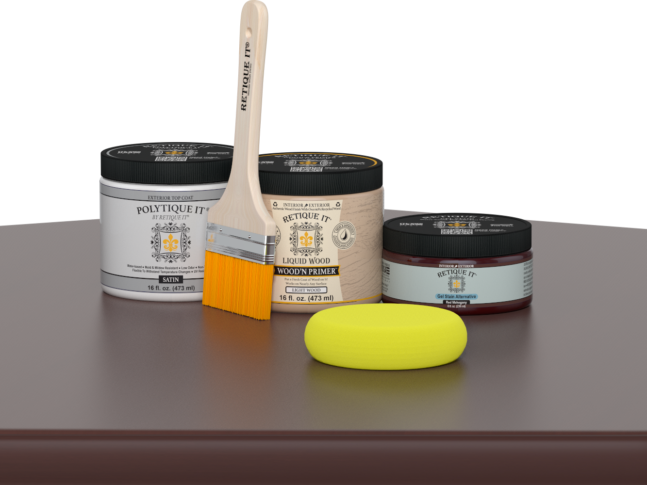 Multi-purpose Smooth Finish Kit (Med) - Red Mahogany - Exterior Top Coat