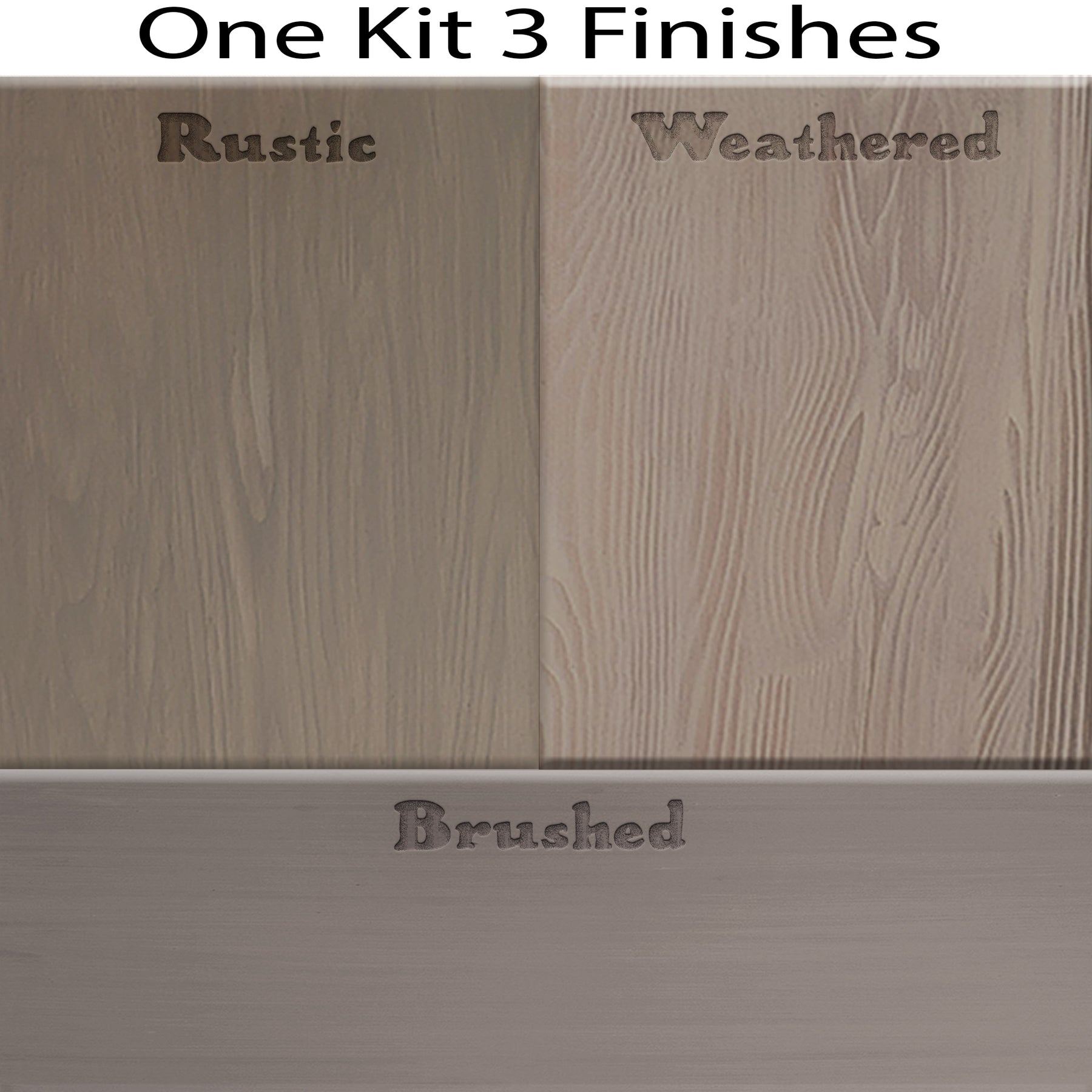 Wood'n Cabinet Kit (12 Door / Grained) - Weathered Wood