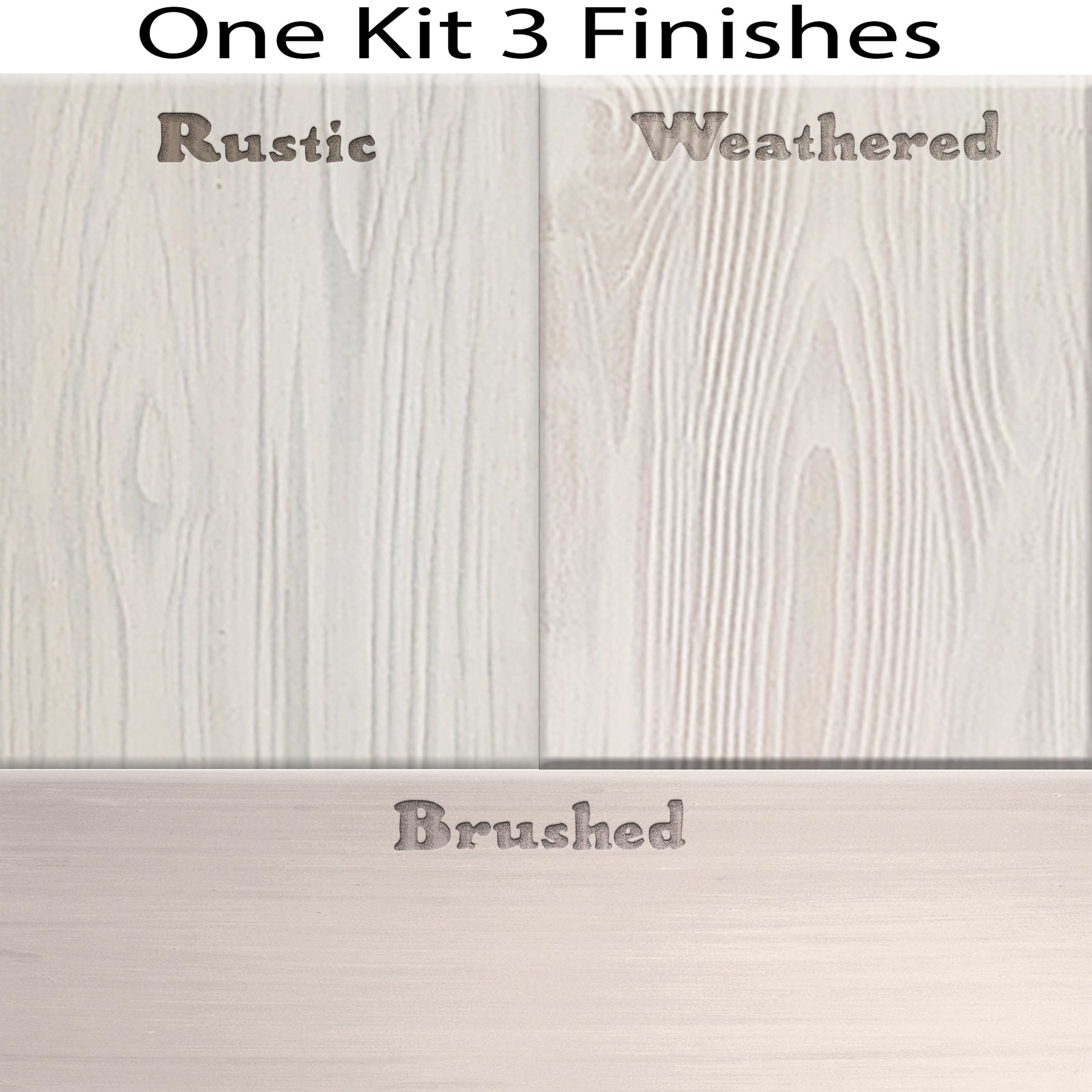 Wood'n Cabinet Kit (12 Door / Grained) - White Wash - Retique It®