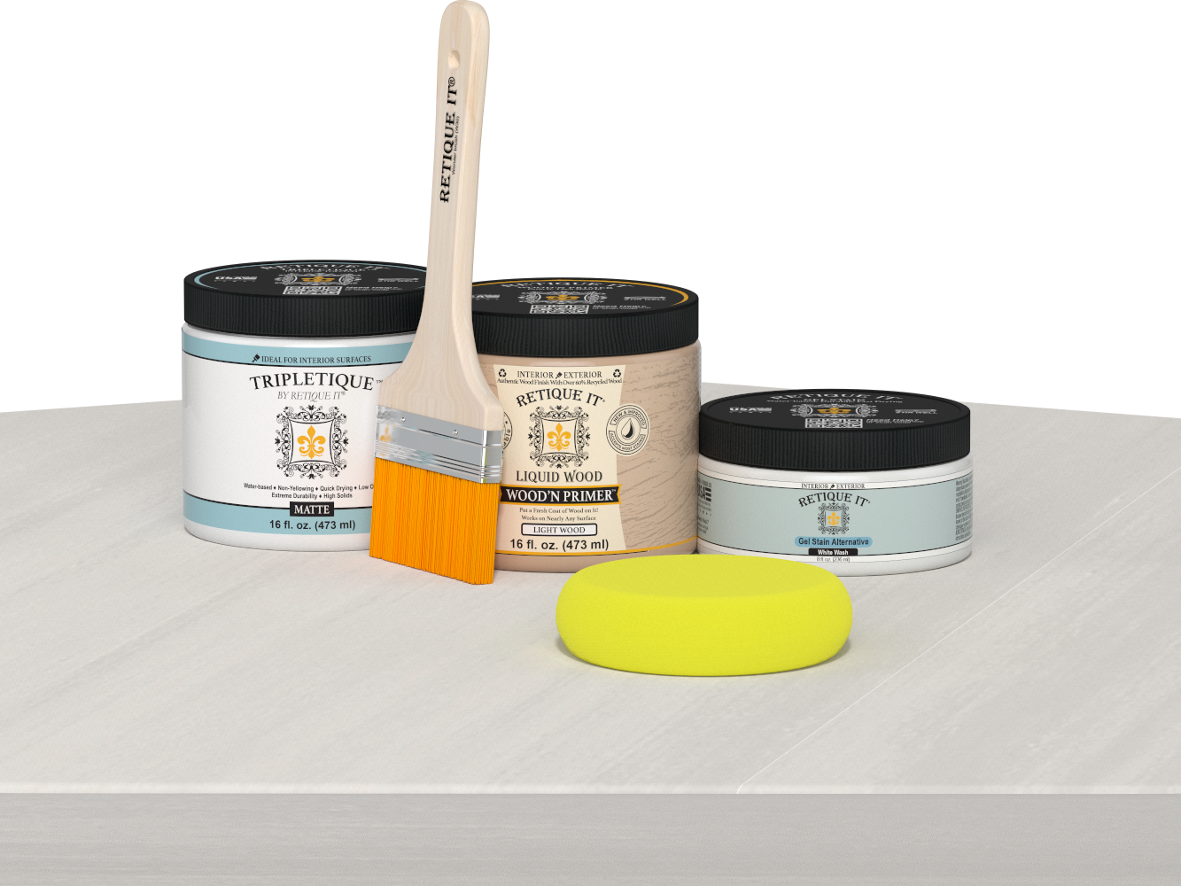 Multi-purpose Smooth Finish Kit (Med) - White Wash - Interior Top Coat