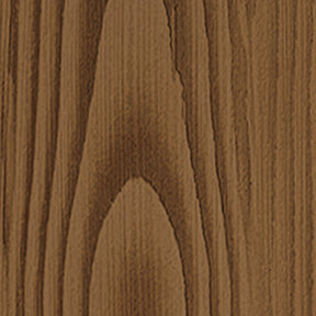 Rustic modern walnut wood grain swatch with warm brown tones, elongated cathedral grain patterns, and dark natural wood detail.
