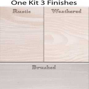 Retique It® countertop kit swatch featuring white wash stain for full kitchen countertops, showing different finish options.