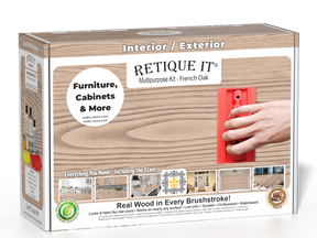 Retique It® Wood'n Kit in French Oak finish, a multi-purpose wood finishing kit with wood stain and sealant for furniture.