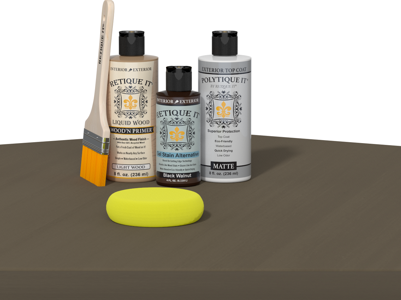 Multi-purpose Smooth Finish Kit - Black Walnut - Exterior Top Coat