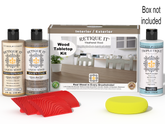 Retique It® Wood'n Finish Kit in Weathered Wood stain with applicator box for tabletop refinishing and wood finishing projects.