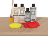Retique It® Wood'n Finish Kit in White Oak, exterior top coat on a table, showing the multi-purpose wood finishing product.
