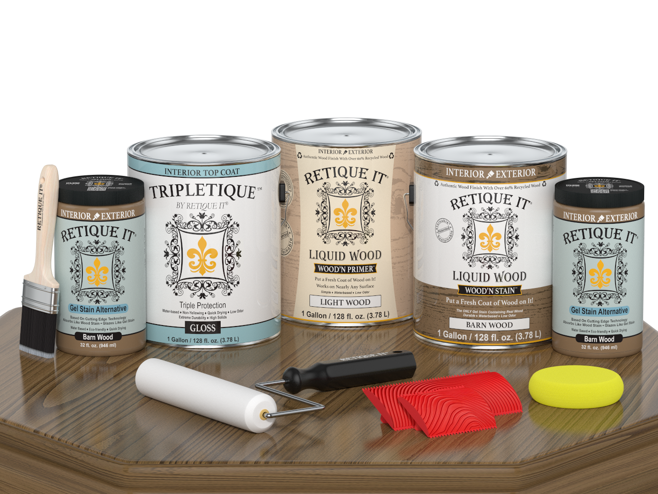 Multi-purpose Wood'n Kit (4x Lg) - Barn Wood - Interior Top Coat