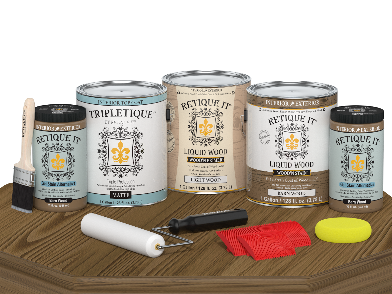 Multi-purpose Wood'n Kit (4x Lg) - Barn Wood - Interior Top Coat