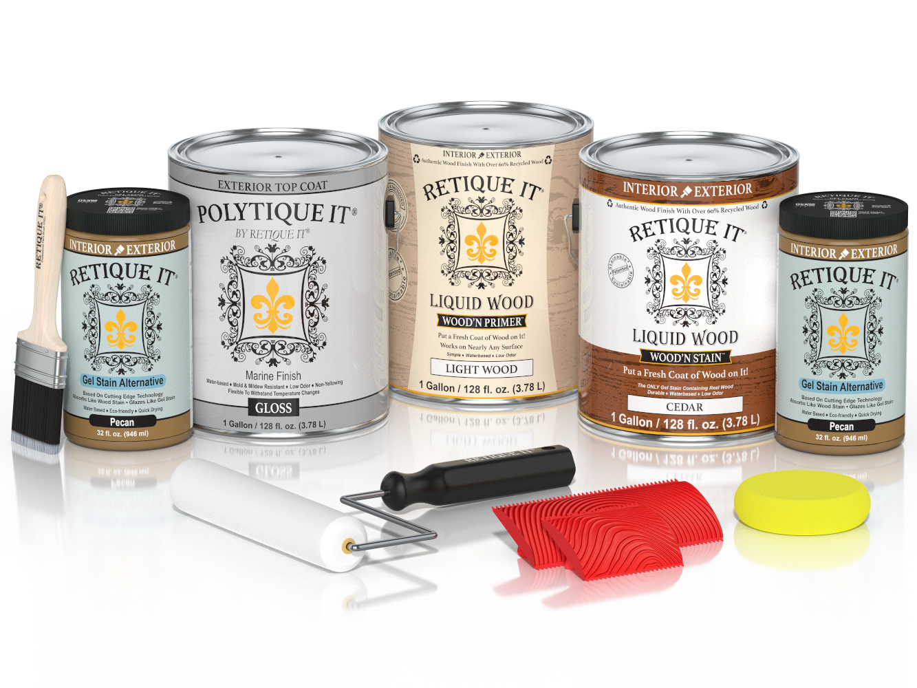 Multi-purpose Wood'n Kit (4x Lg) - Cedar - Exterior Top Coat