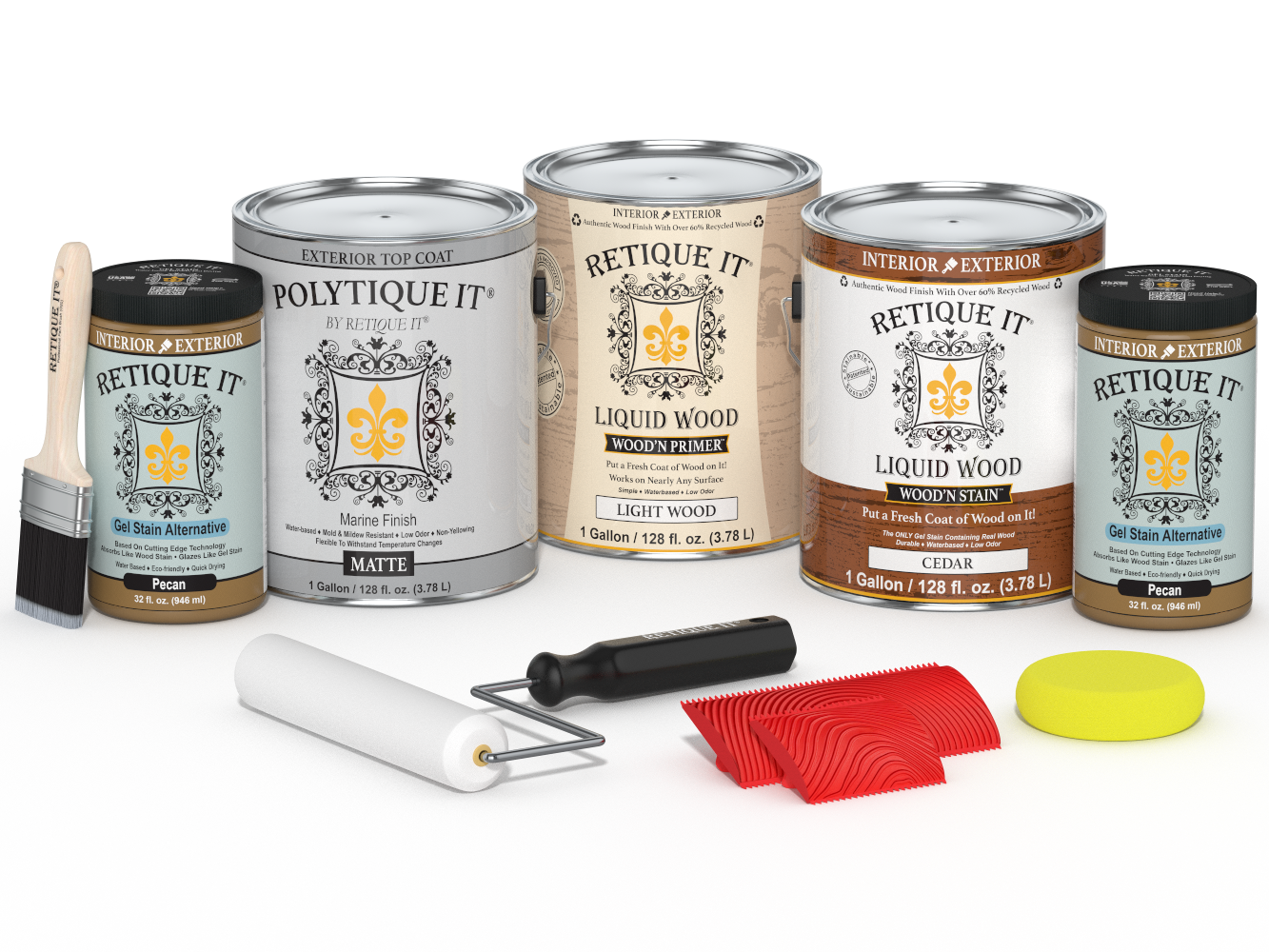 Multi-purpose Wood'n Kit (4x Lg) - Cedar - Exterior Top Coat