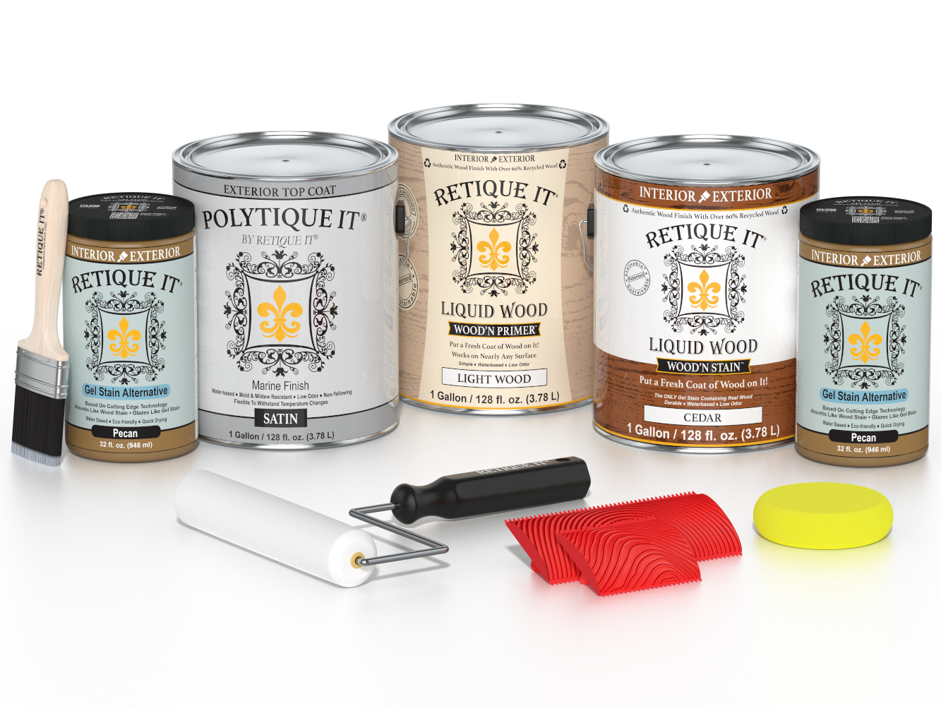 Multi-purpose Wood'n Kit (4x Lg) - Cedar - Exterior Top Coat