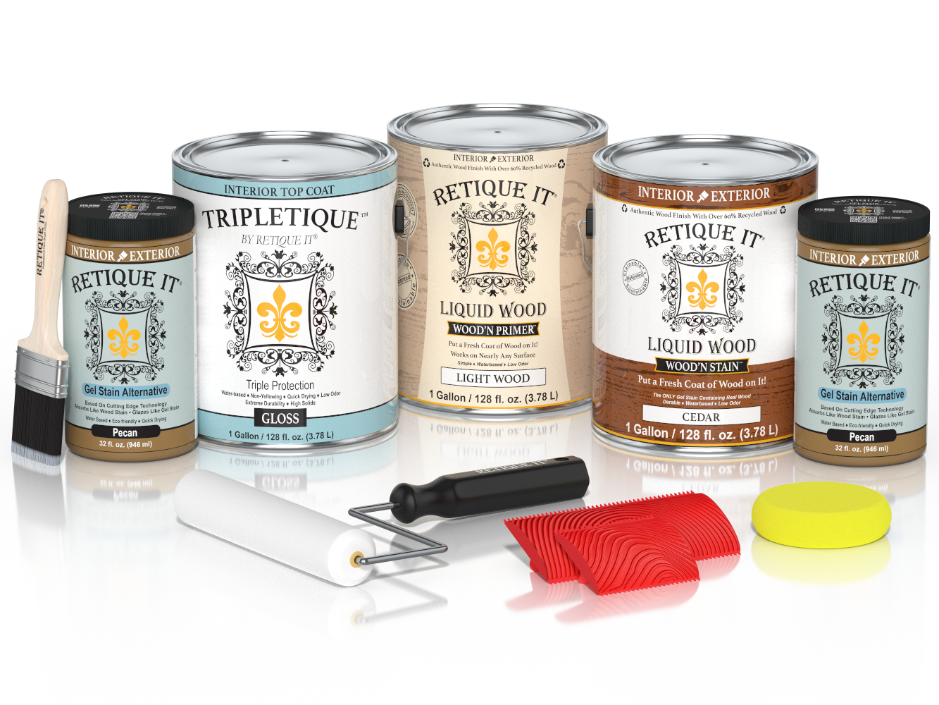 Multi-purpose Wood'n Kit (4x Lg) - Cedar - Interior Top Coat