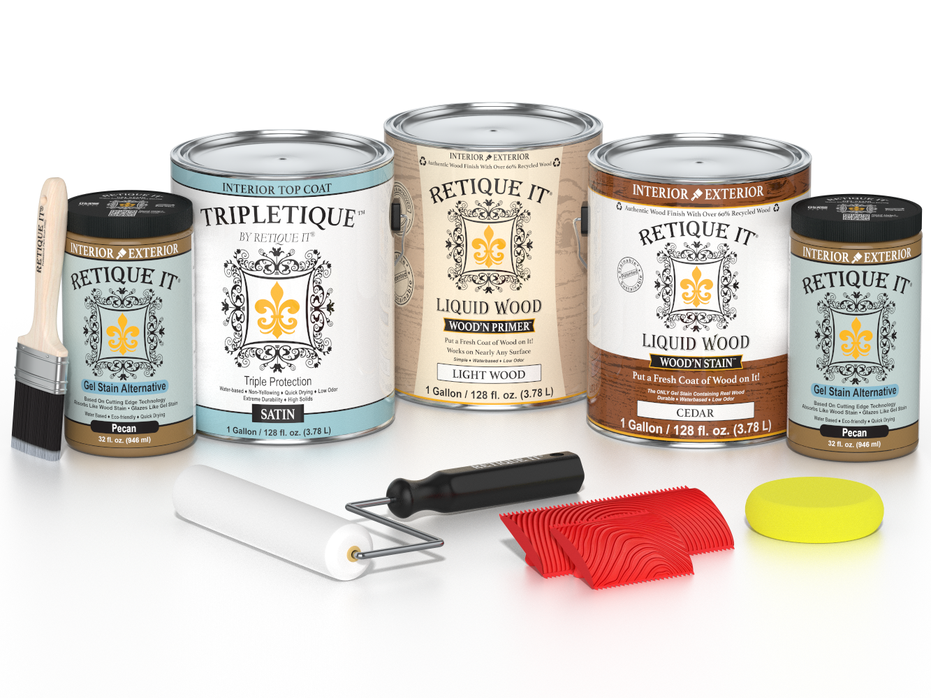 Multi-purpose Wood'n Kit (4x Lg) - Cedar - Interior Top Coat