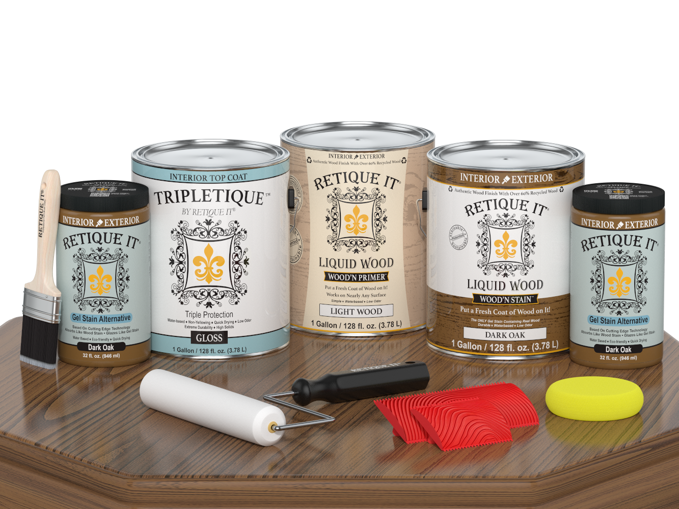 Multi-purpose Wood'n Kit (4x Lg) - Dark Oak - Interior Top Coat