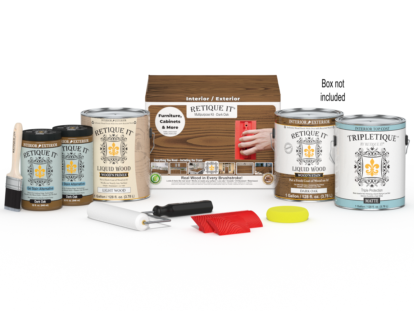 Multi-purpose Wood'n Kit (4x Lg) - Dark Oak - Interior Top Coat