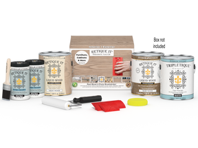 Retique It® Wood'n Cabinet Kit with French Oak stain, 48 door grained wood finish, includes stain and application supplies.