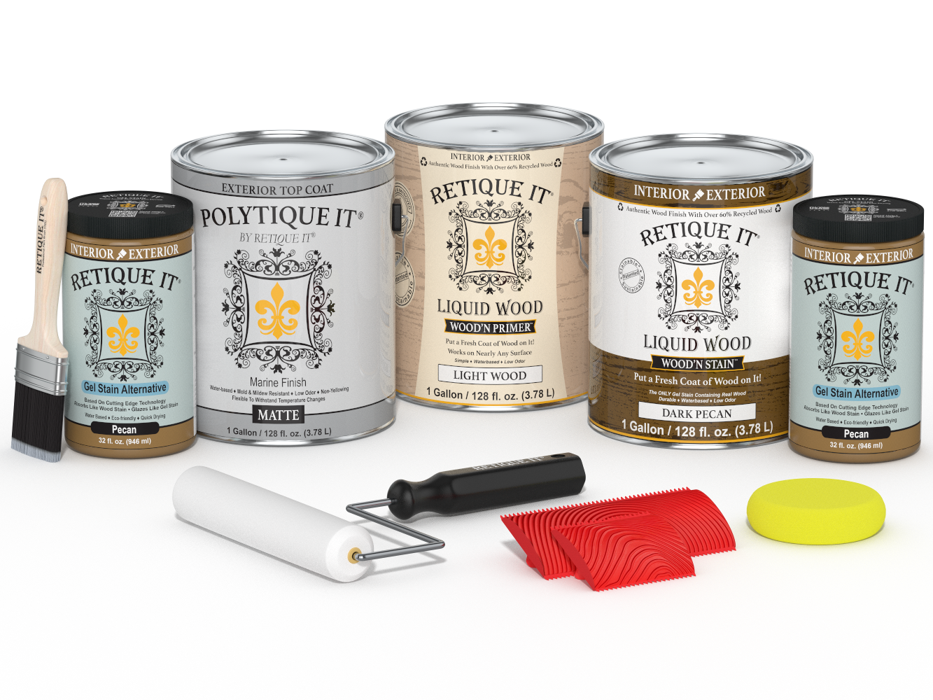 Multi-purpose Wood'n Kit (4x Lg) - Dark Pecan - Exterior Top Coat