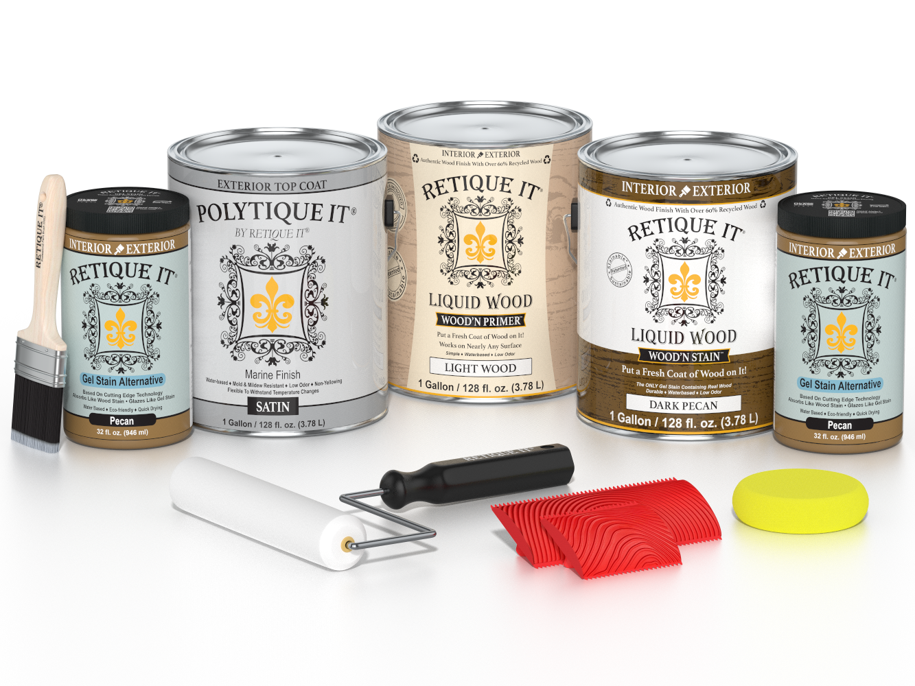 Multi-purpose Wood'n Kit (4x Lg) - Dark Pecan - Exterior Top Coat