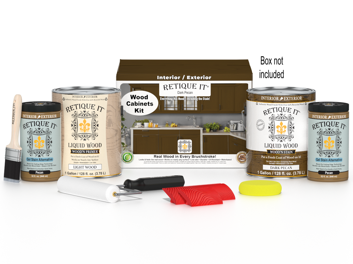 Wood'n Cabinet Kit (48 Door / Grained) - Dark Pecan