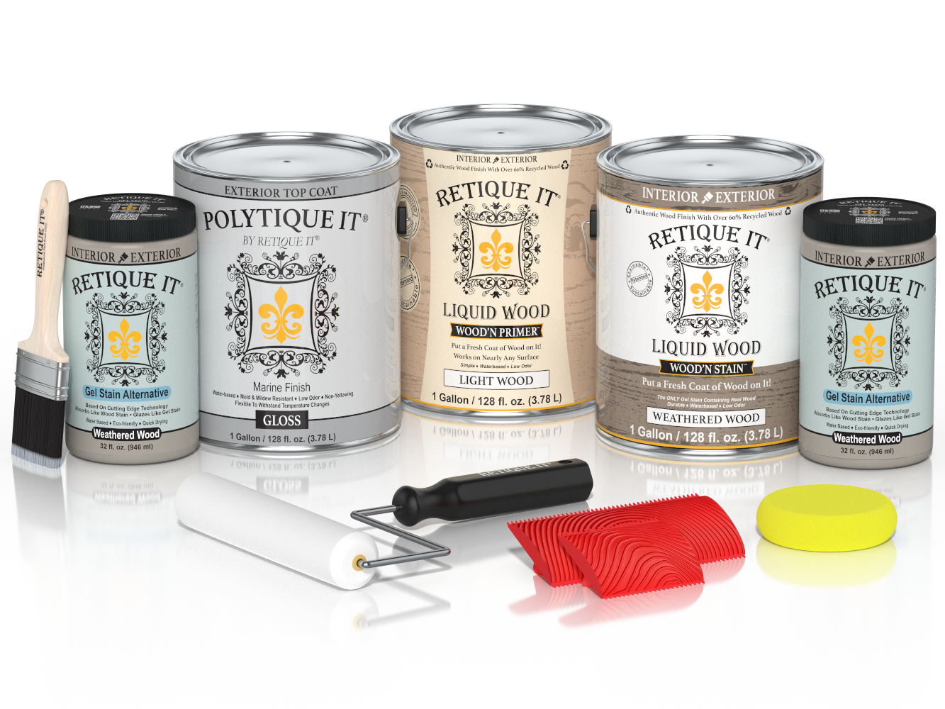 Multi-purpose Wood'n Kit (4x Lg) - Weathered Wood - Exterior Top Coat